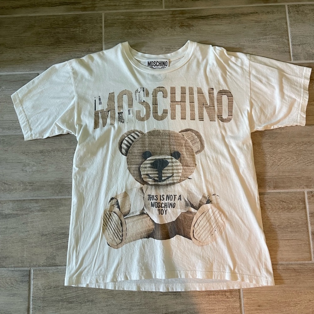 Moschino card board teddy oversized t shirt